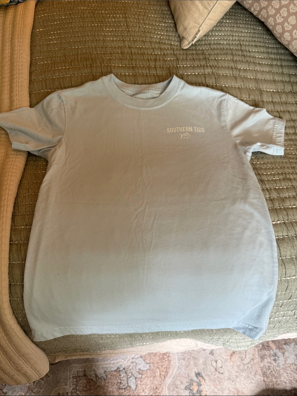 Southern Tide Pastel Blue Short Sleeve Logo Tee